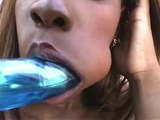 POV con dildo in bocca